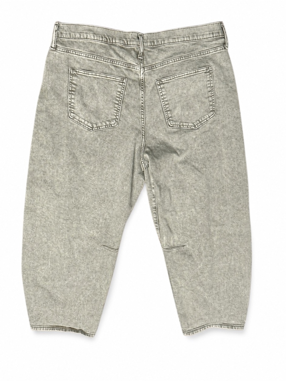 Gap High Rise Barrel Jeans Women’s 18/34R Green Acid Wash Wide Leg NWOT